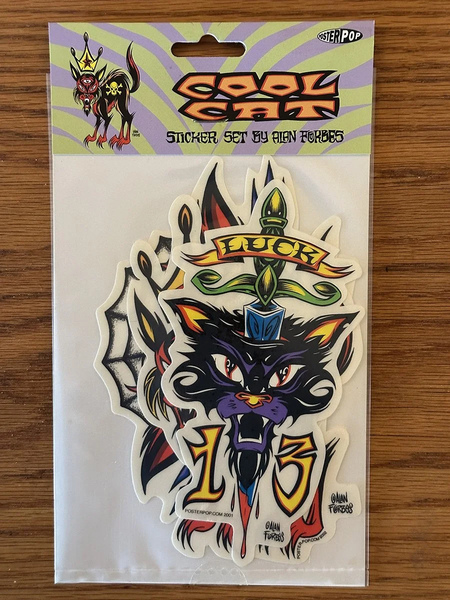 Von Franco Freaky Tiki's Tower Records Poster Pop Sticker Pack